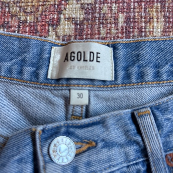 Agolde Button Fly Size 30 Parker Distressed Denim Women Shorts - Picture 7 of 13